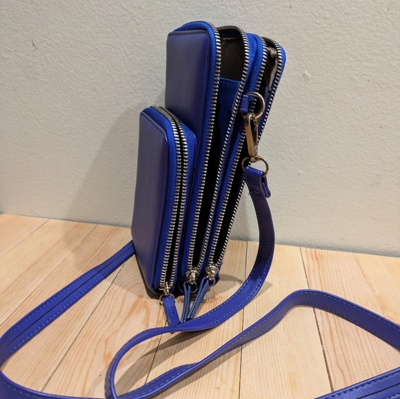 Vibrant Blue Crossbody Bag 8x5 - Picture 3 of 9